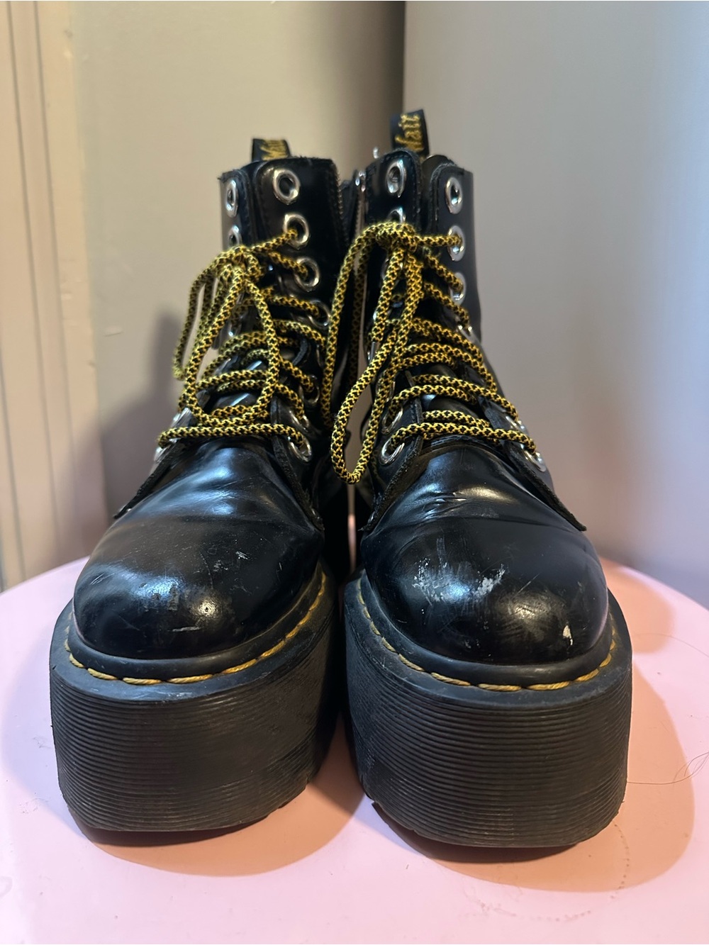 Black Platform Combat Boots docs